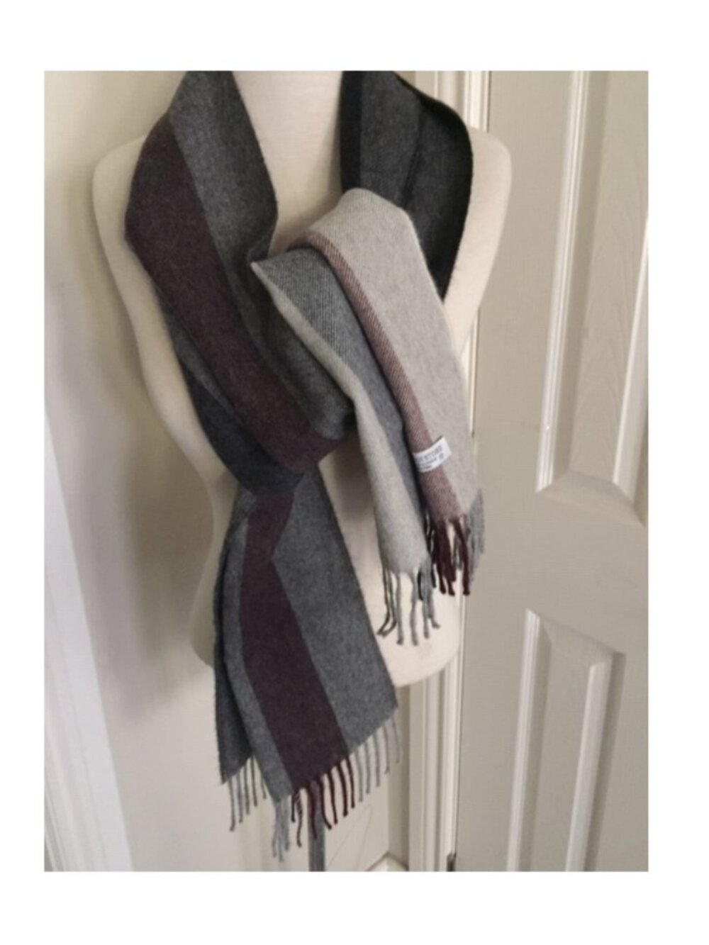 Peruvian Store Unsex 100% Baby Alpaca Woven Scarf, Sz 71" x 12."